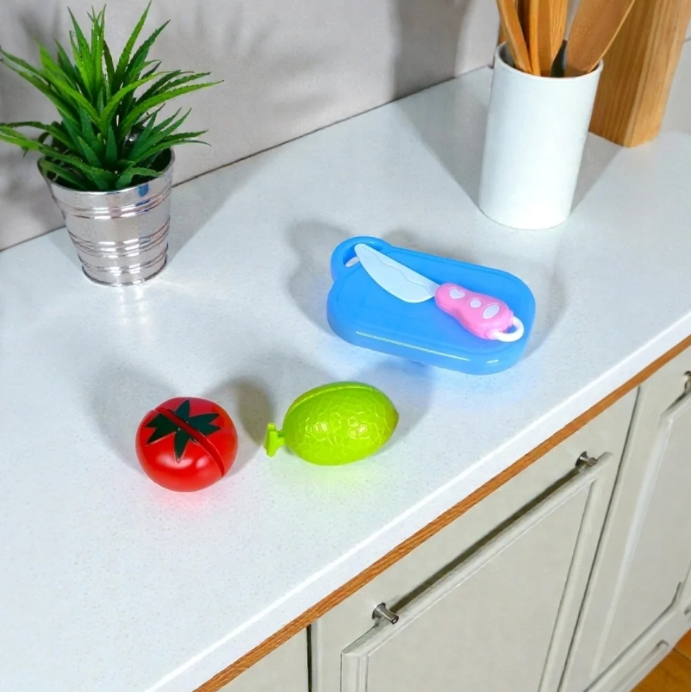 Kids Sliceable Food Set and‎ Frying Pan Play Set Simulation Children's Play Toys